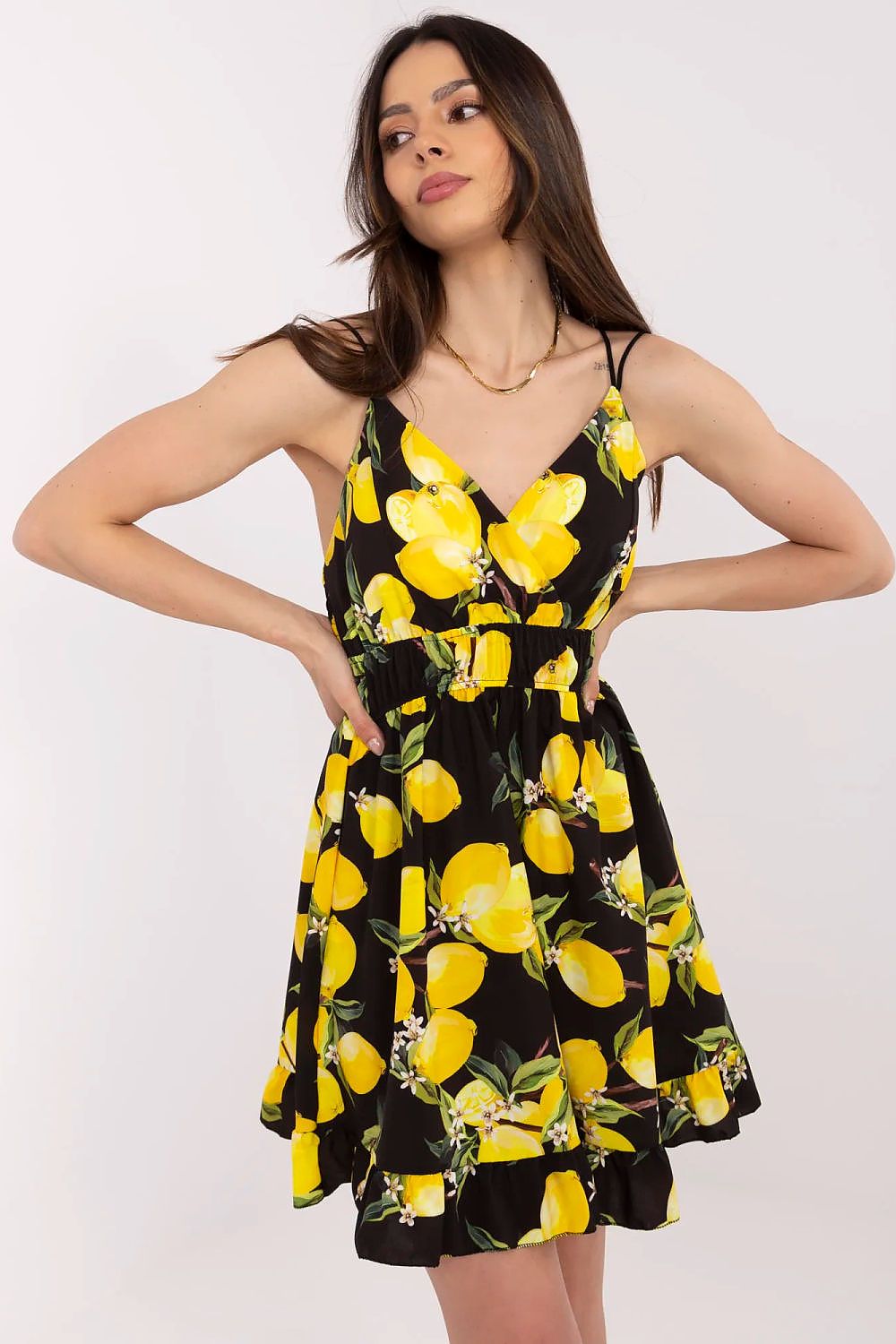  Sukienka Model MI-SK-22099.76 Black/Yellow - Italy Moda 