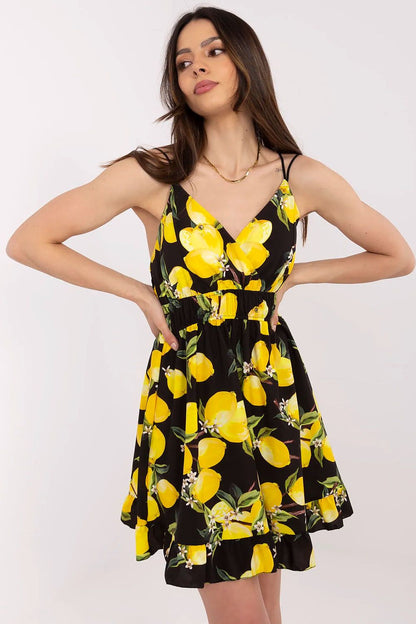  Sukienka Model MI-SK-22099.76 Black/Yellow - Italy Moda 