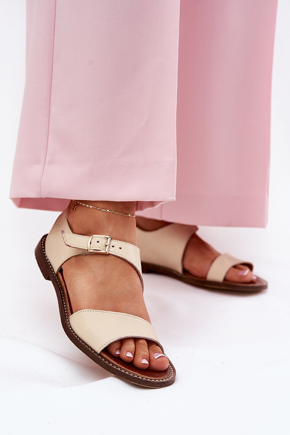  Sandały Model Zazoo 3014 Beige - Step in style 