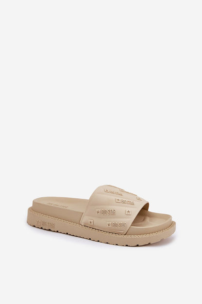  Sandał Klapki Model Big Star RR274A542 Beige - Step in style 