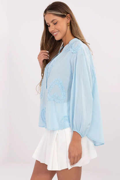   Bluzka Model TW-KS-BI-3145.67 Light Blue - Och Bella 