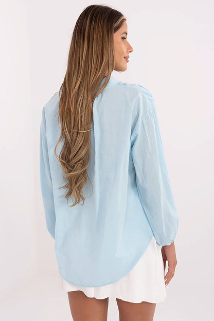   Bluzka Model TW-KS-BI-3145.67 Light Blue - Och Bella 