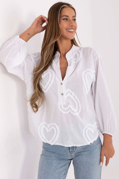   Bluzka Model TW-KS-BI-3145.67 White - Och Bella 