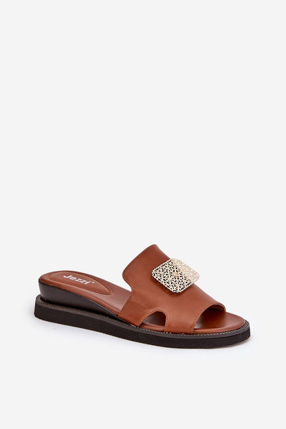  Sandał Klapki Model Sarela RMR2267-9 Brown - Step in style 