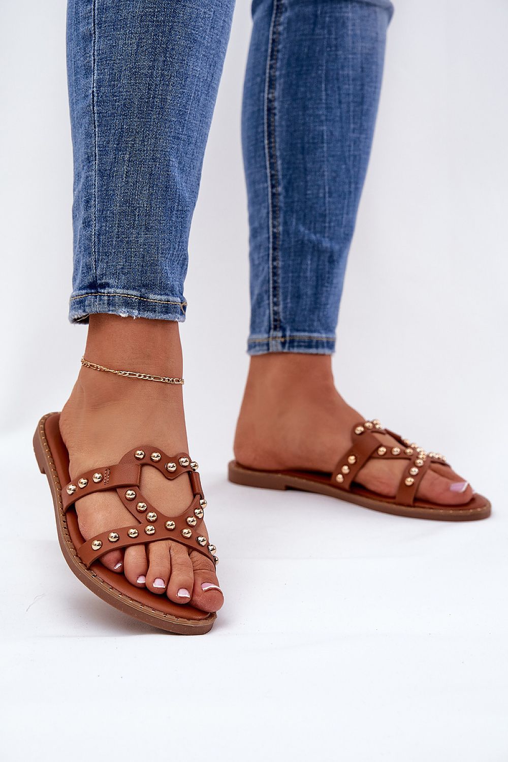  Sandał Klapki Modle Adivrae GH5173-4 Camel - Step in style 