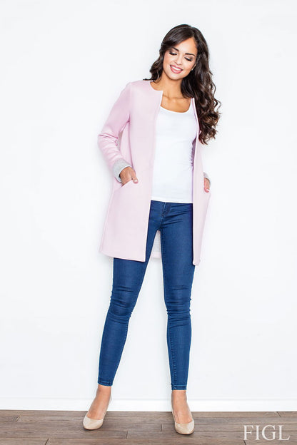   Płaszcz Damski Model M366 Light Pink - Figl 