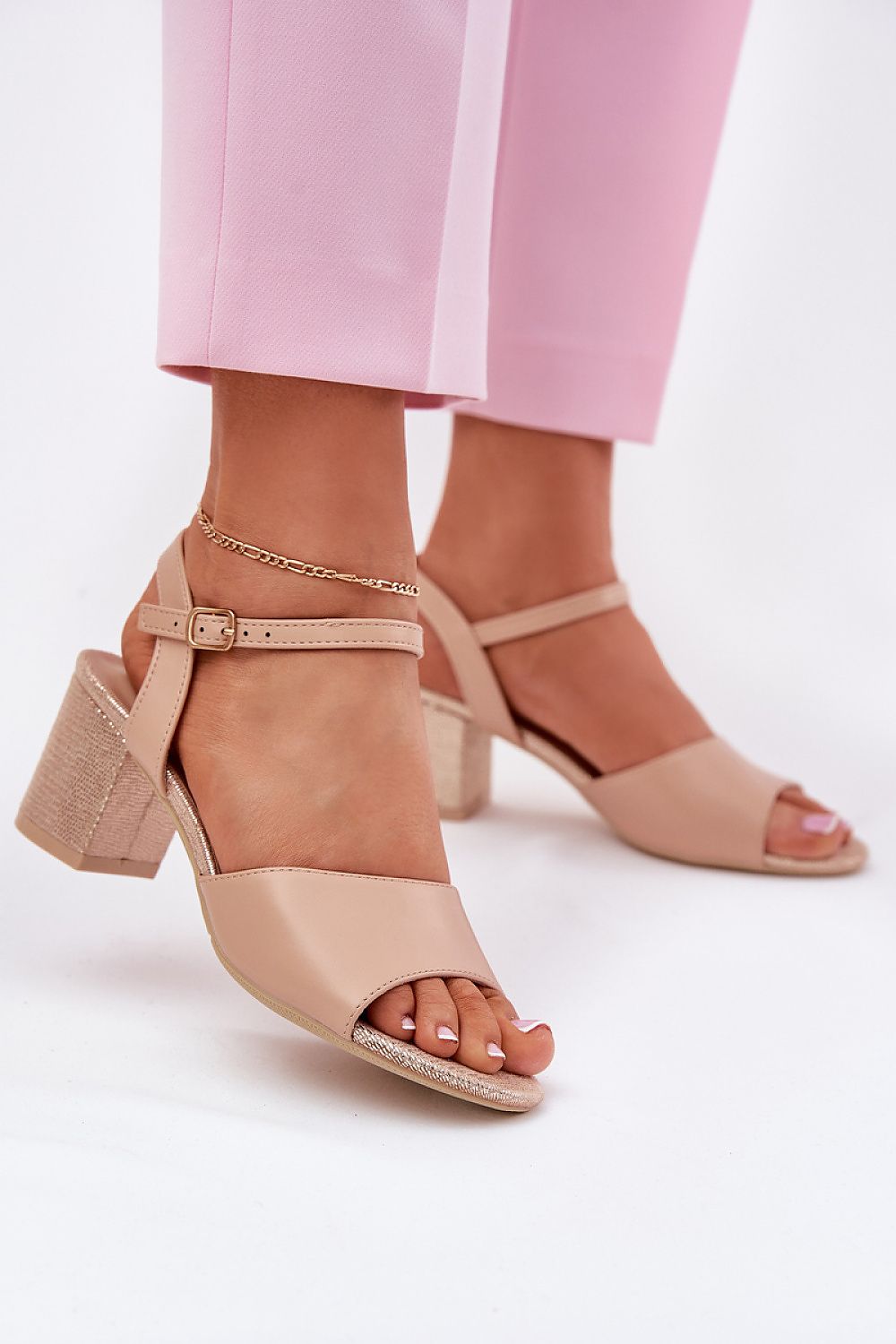  Sandały Model Vinceza 20275 Beige - Step in style 