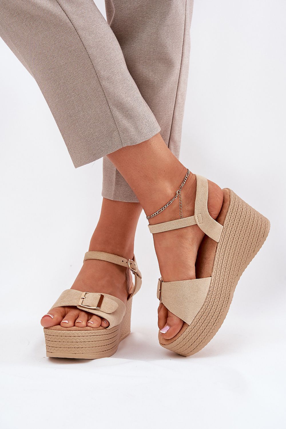  Sandały Model Liniella LOLO22 Khaki - Step in style 