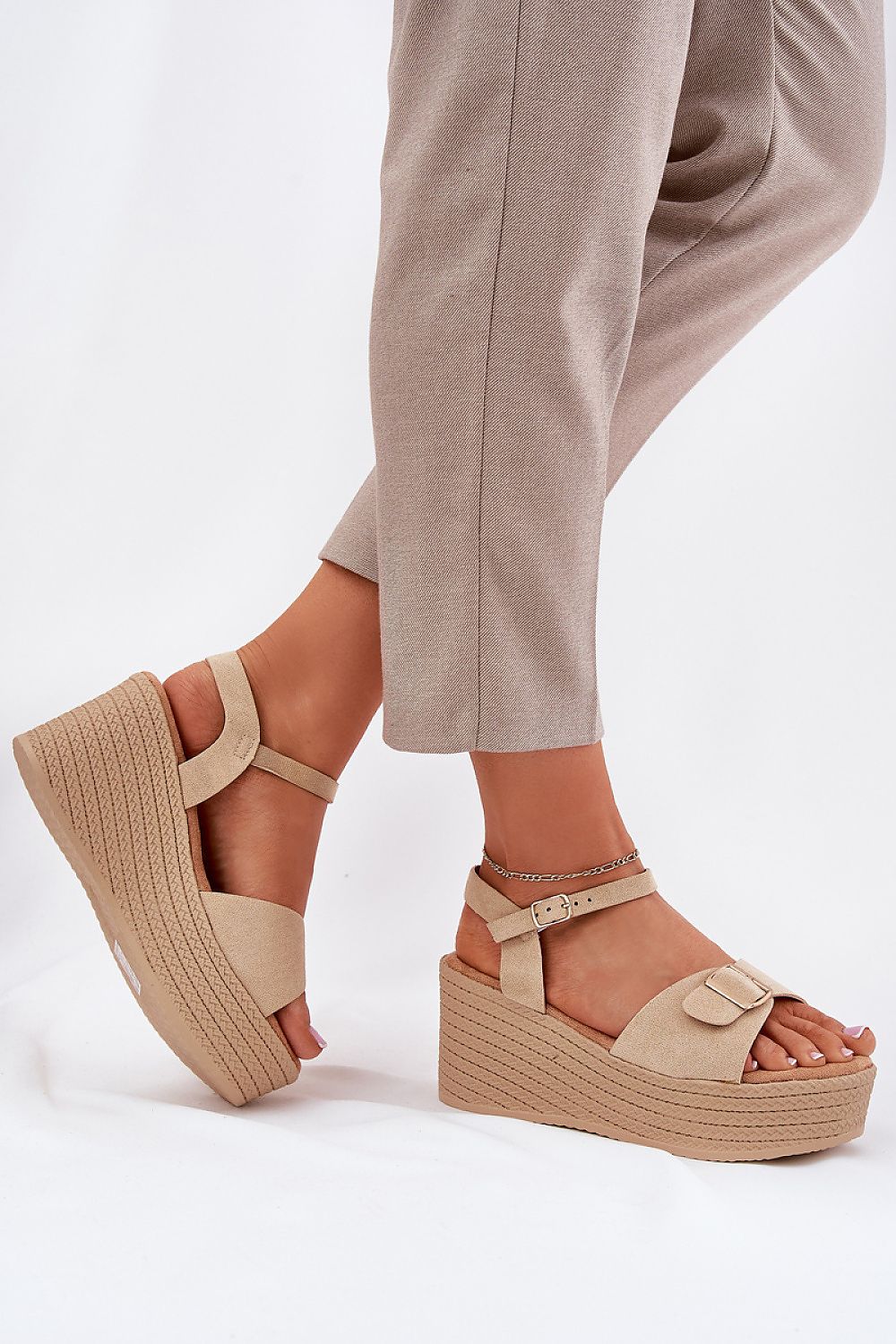 Sandały Model Liniella LOLO22 Khaki - Step in style 