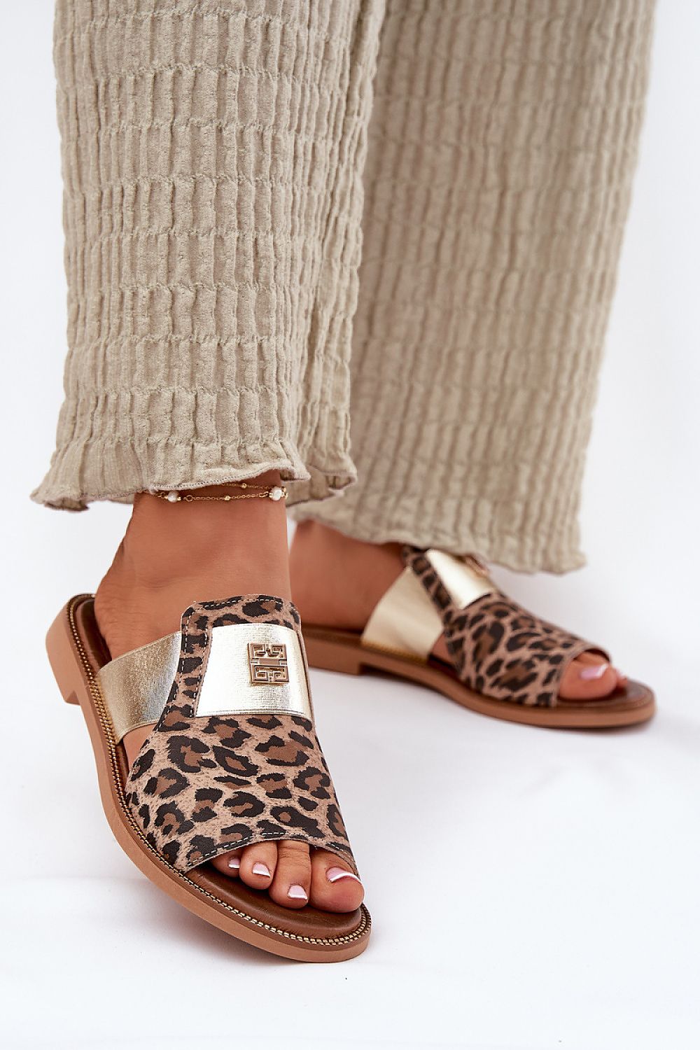  Sandał Klapki Model Zazoo 40423 Panterka - Step in style 