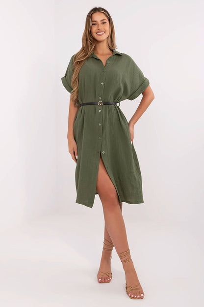  Sukienka Model MI-SK-A2494.99 Khaki - Italy Moda 