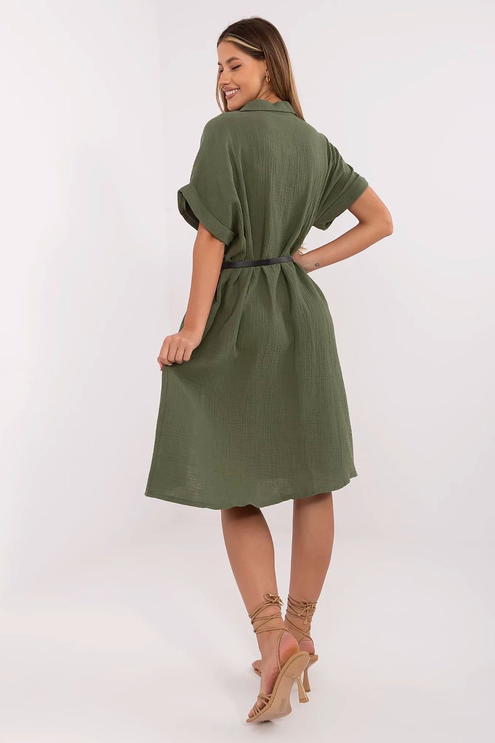  Sukienka Model MI-SK-A2494.99 Khaki - Italy Moda 