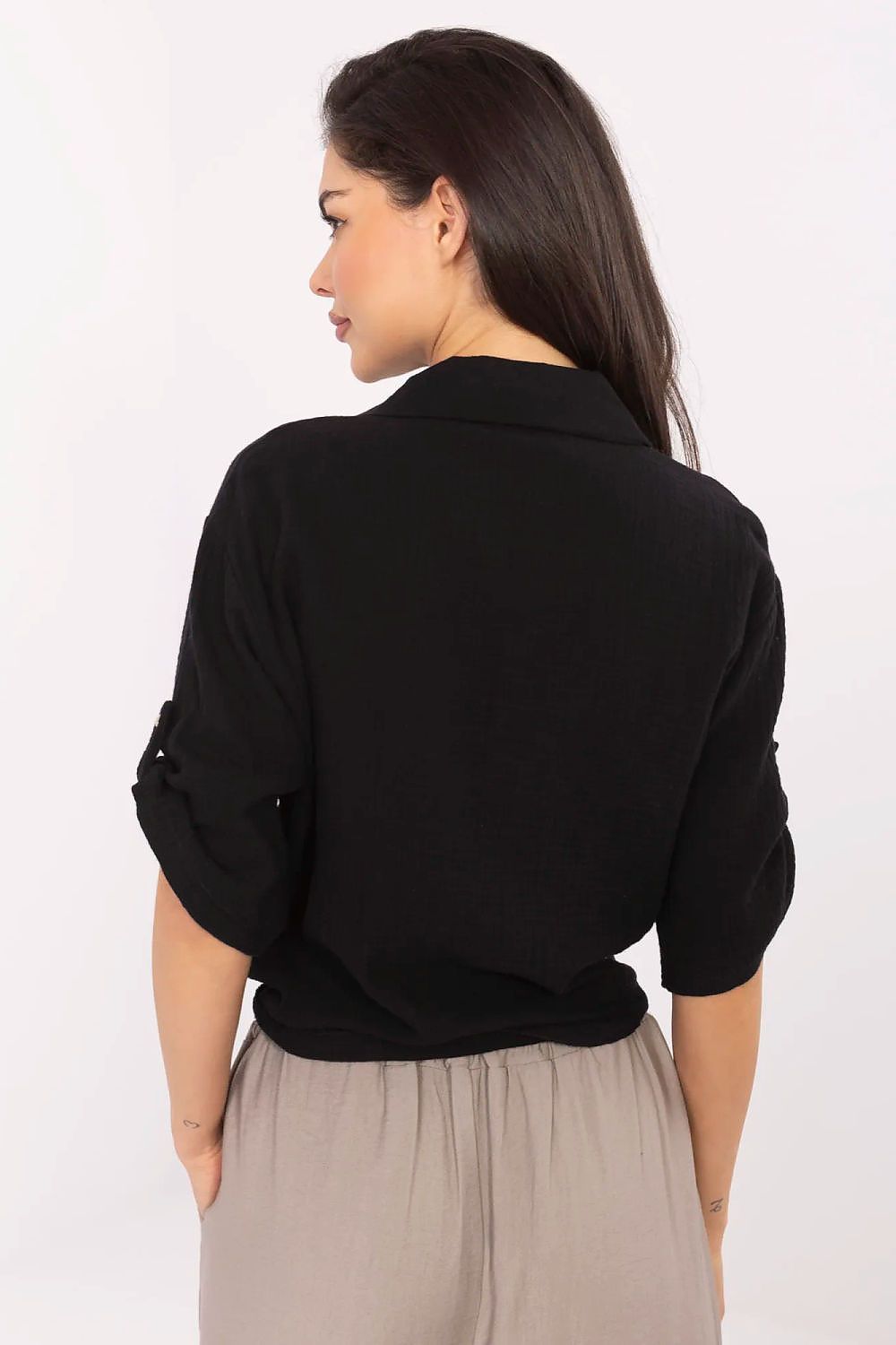   Koszula Damska Model DHJ-KS-8595-1.66 Black - Italy Moda 