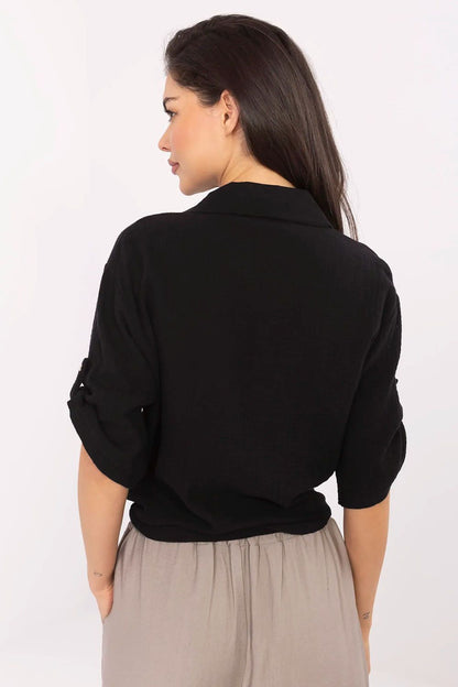   Koszula Damska Model DHJ-KS-8595-1.66 Black - Italy Moda 