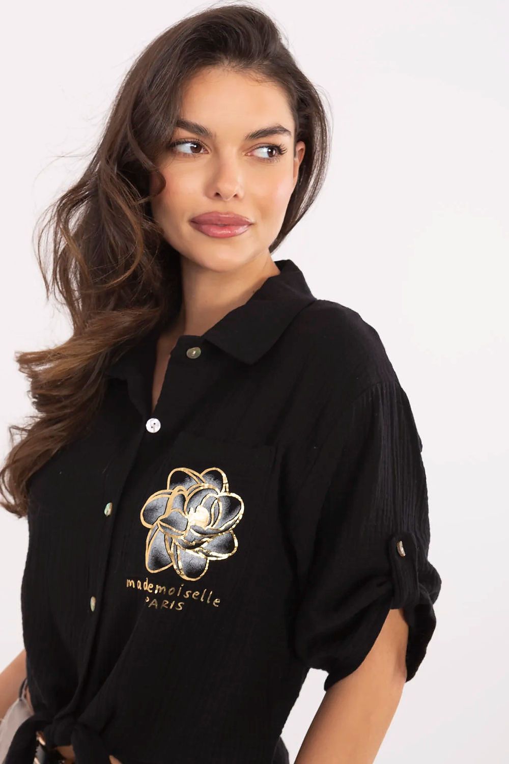   Koszula Damska Model DHJ-KS-8595-1.66 Black - Italy Moda 