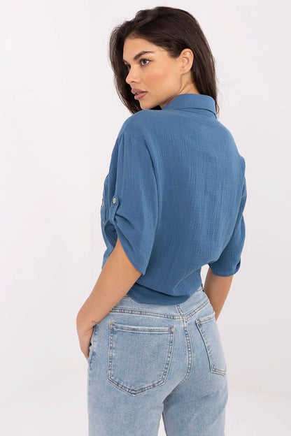   Koszula Damska Model DHJ-KS-8595-1.66 Dark Blue - Italy Moda 