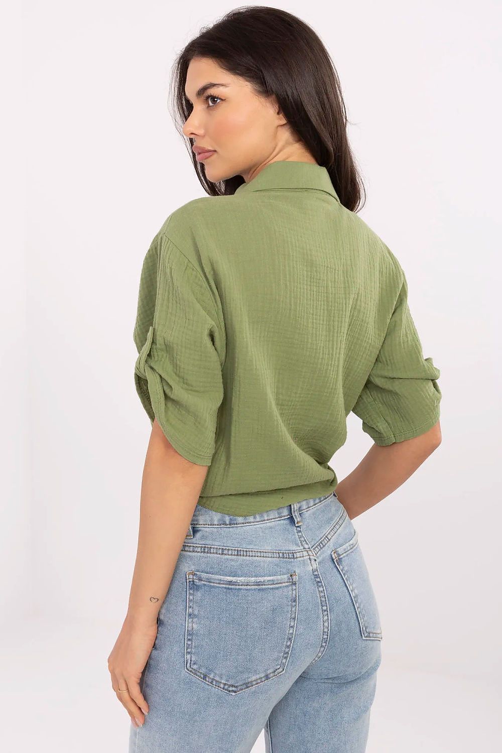   Koszula Damska Model DHJ-KS-8595-1.66 Khaki - Italy Moda 