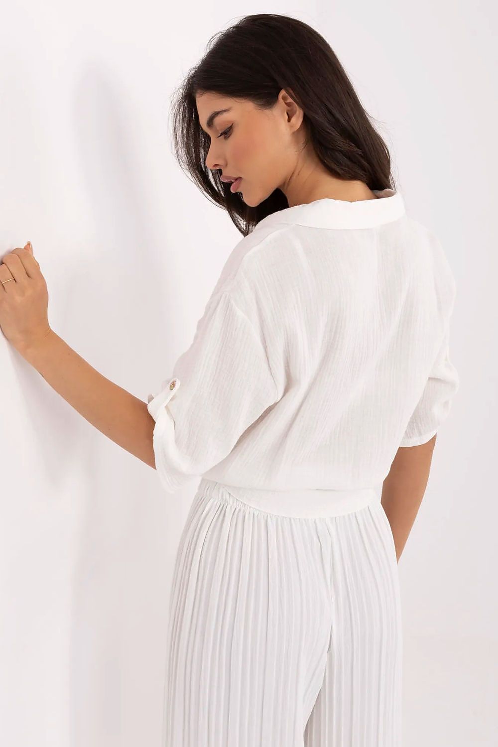   Koszula Damska Model DHJ-KS-8595-1.66 Ecru - Italy Moda 