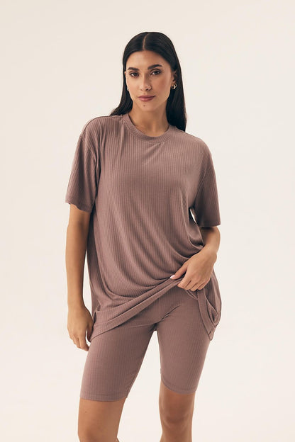  Piżama Damska Model Nueva 42682-82X Mocca Brown - Henderson 