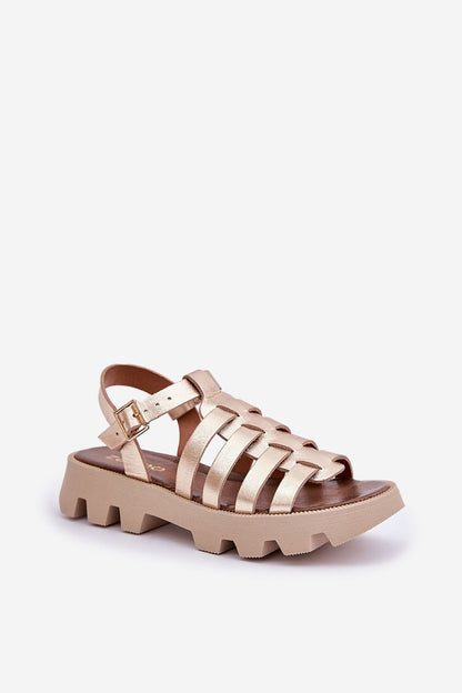  Sandały Model Zazoo 3695 Gold - Step in style 