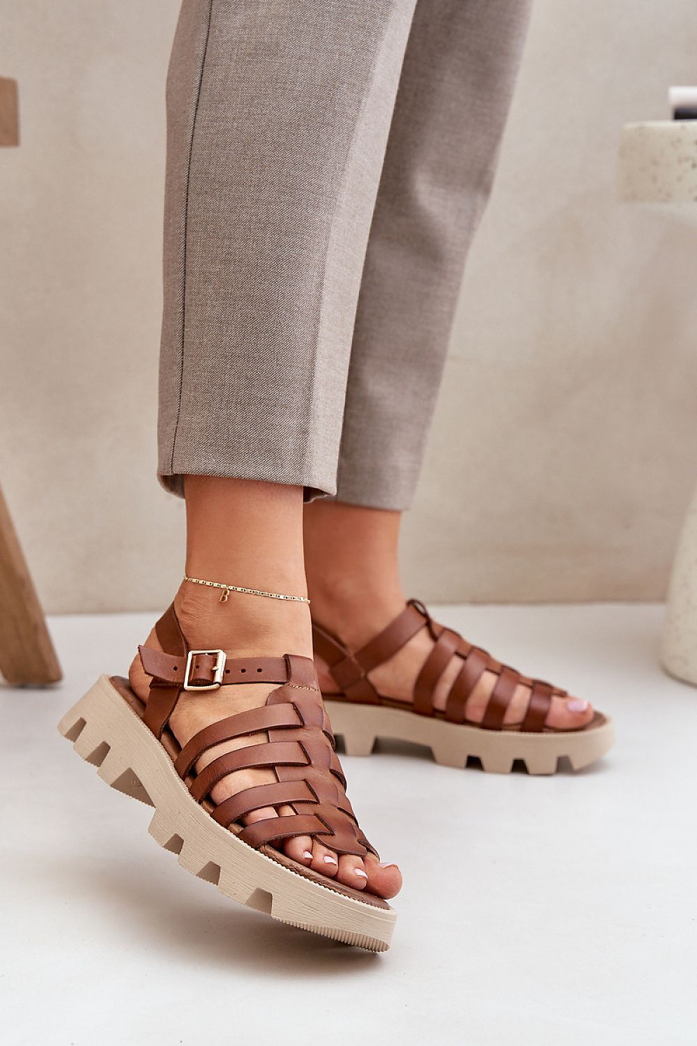  Sandały Model Zazoo 3695 Camel - Step in style 
