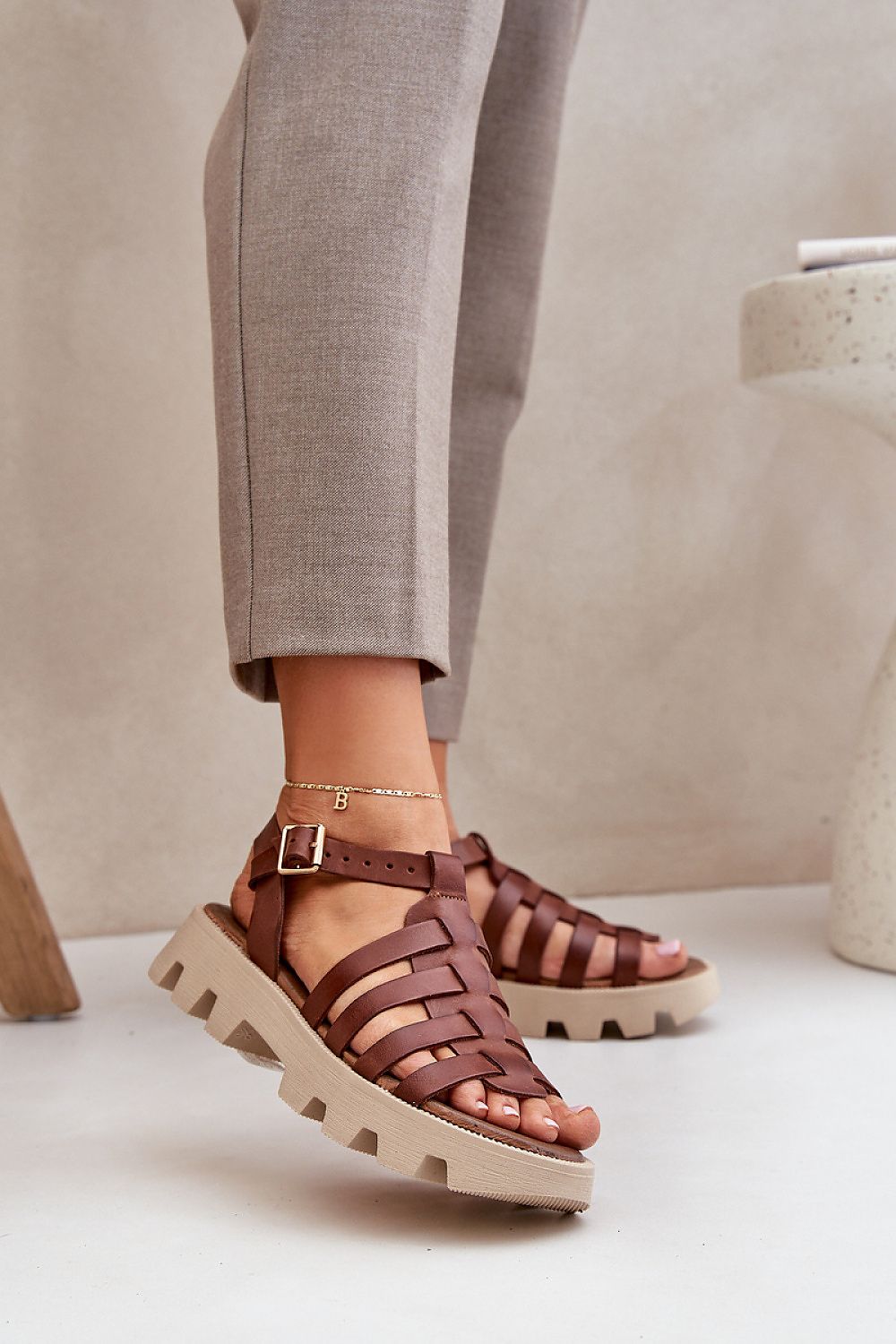  Sandały Model Zazoo 3695 Brown - Step in style 