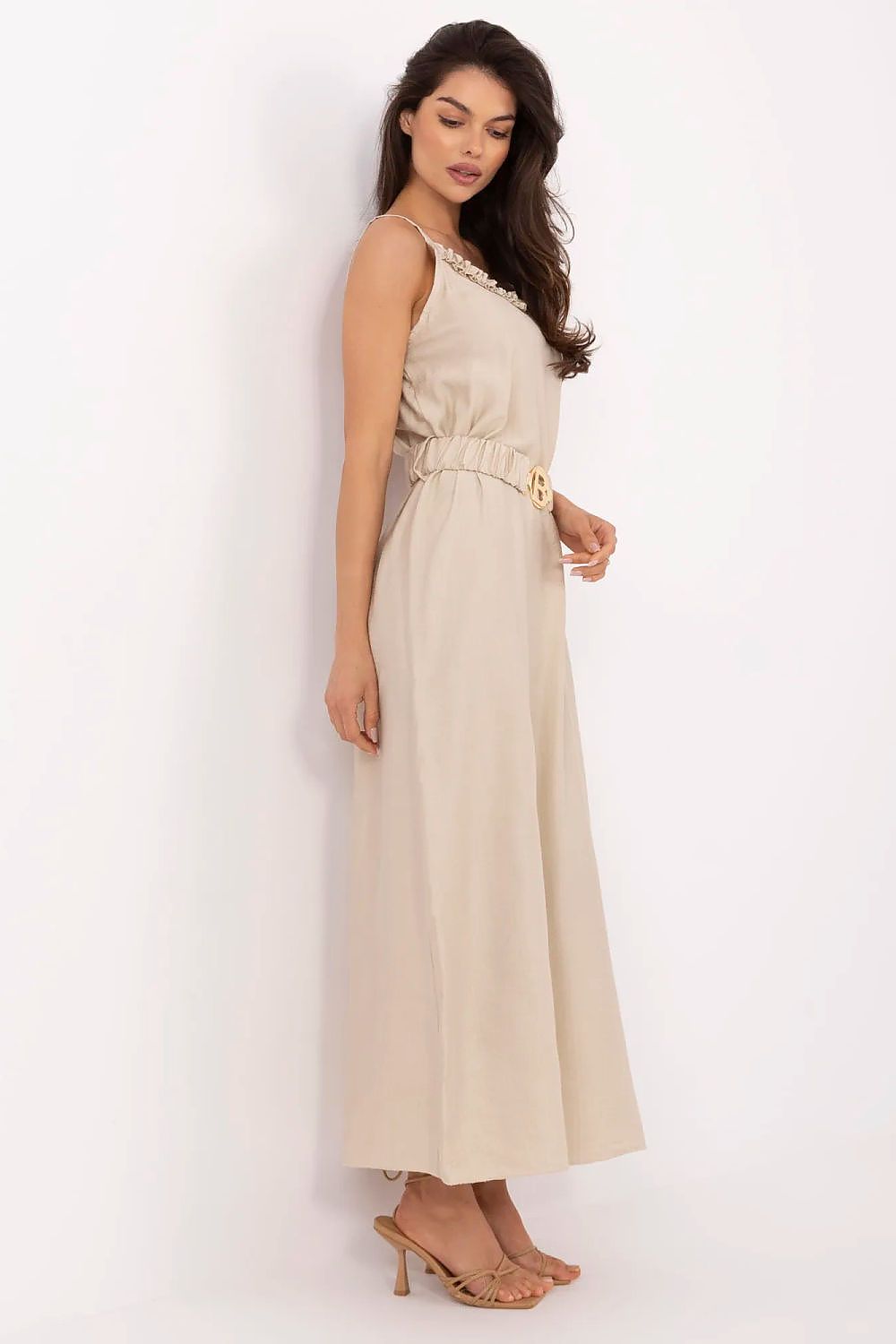  Sukienka Model MI-SK-A6401.00 Beige - Italy Moda 