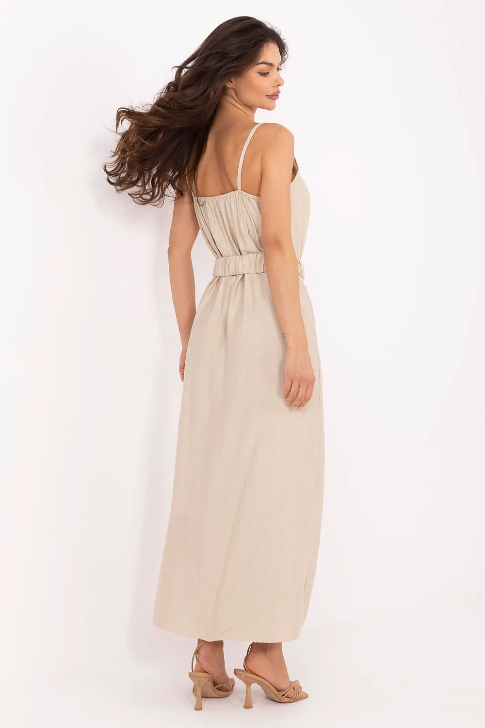  Sukienka Model MI-SK-A6401.00 Beige - Italy Moda 
