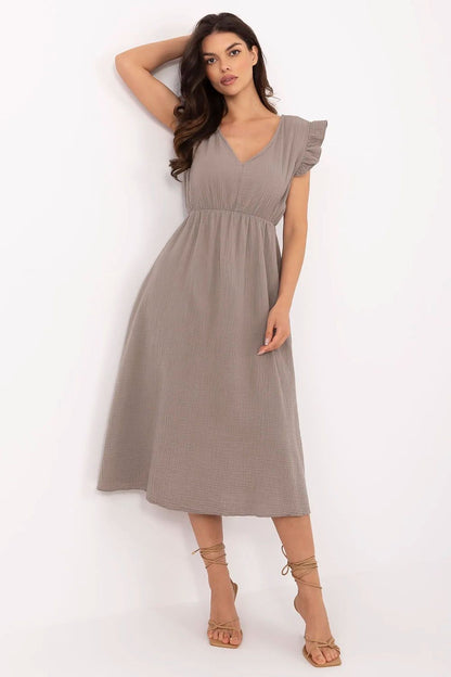  Sukienka Model MI-SK-122126.77 Dark Beige - Italy Moda 