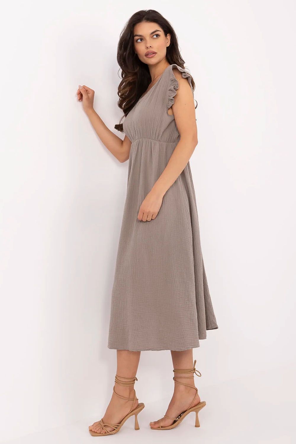  Sukienka Model MI-SK-122126.77 Dark Beige - Italy Moda 