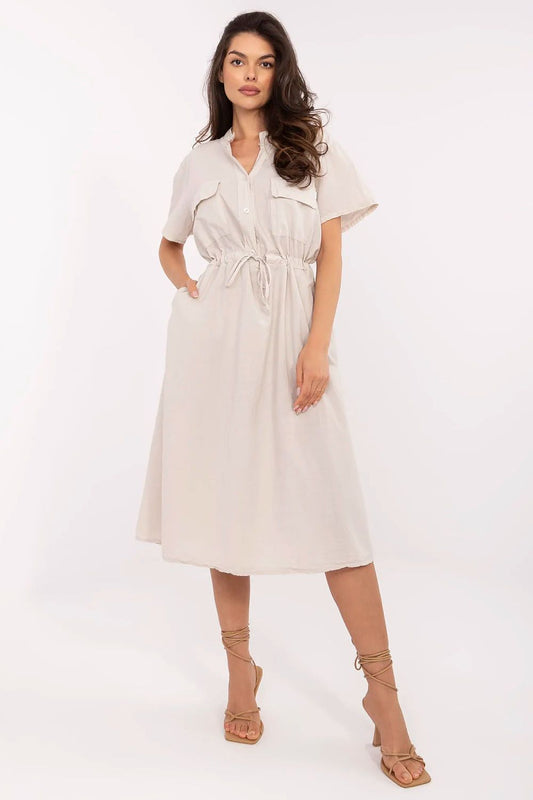  Sukienka Model MI-SK-109898.68 Beige - Italy Moda 