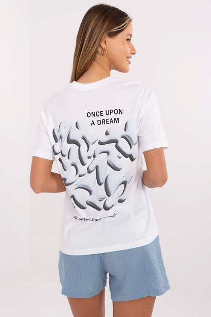   Tshirt Damski Model D12022AC02705A White/Blue - Fresh Made 