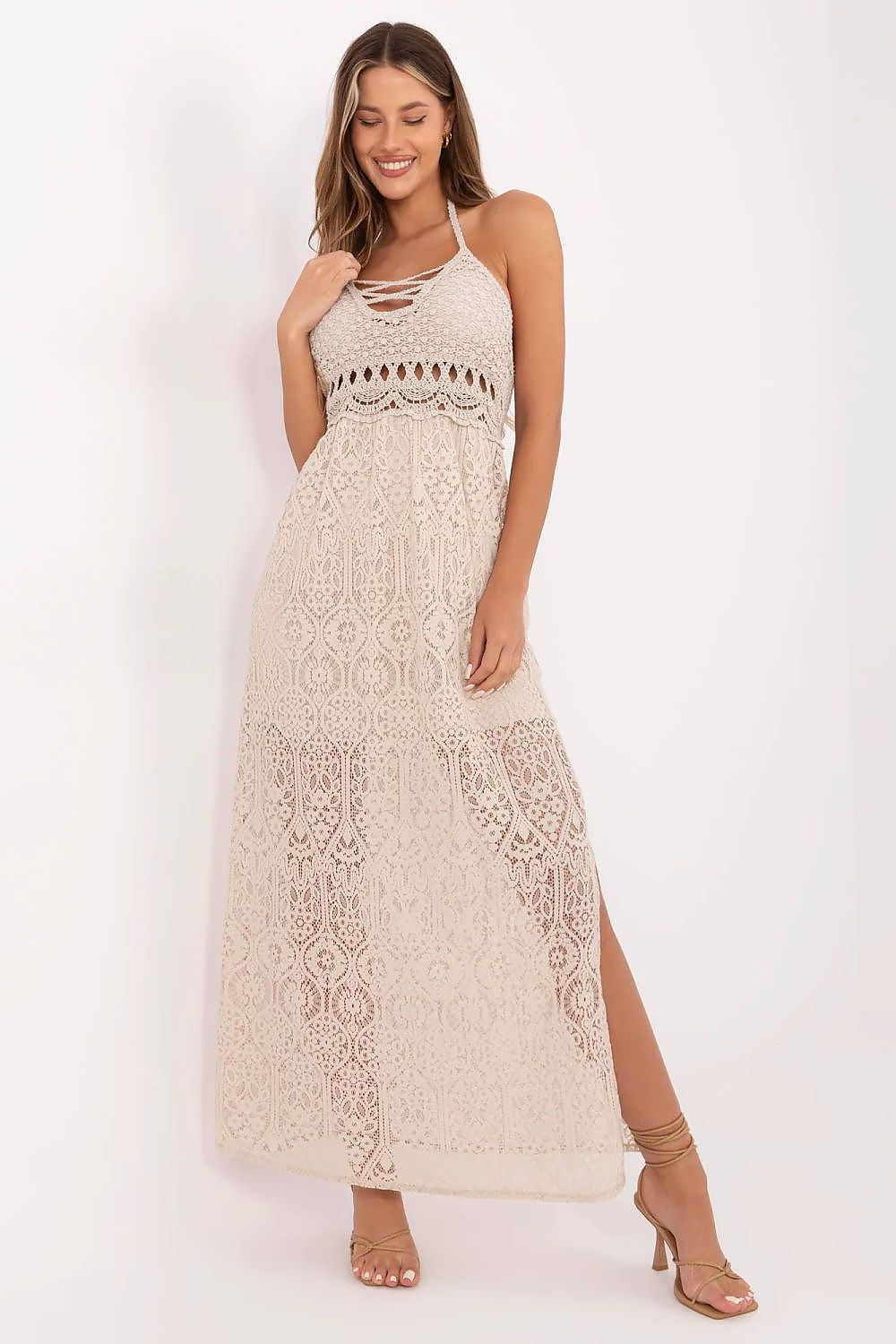  Sukienka Model MI-SK-88191.63 Beige - Italy Moda 
