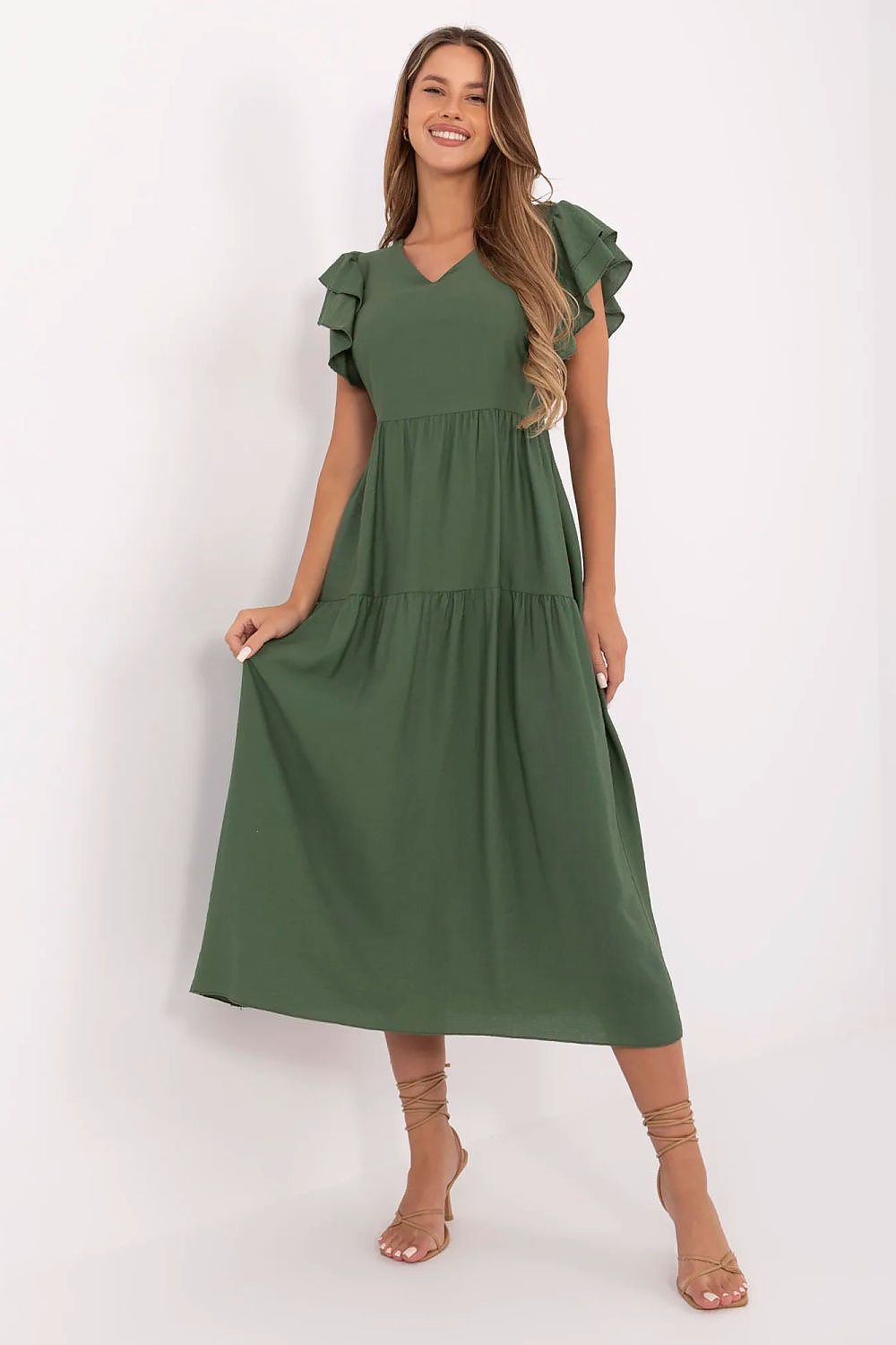  Sukienka Model MI-SK-A2489.21 Khaki - Italy Moda 