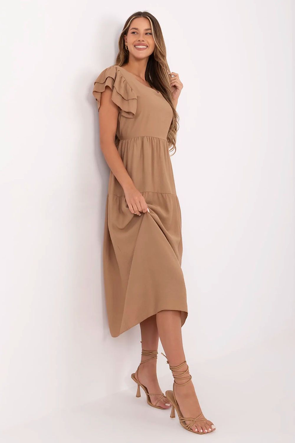  Sukienka Model MI-SK-A2489.21 Camel - Italy Moda 