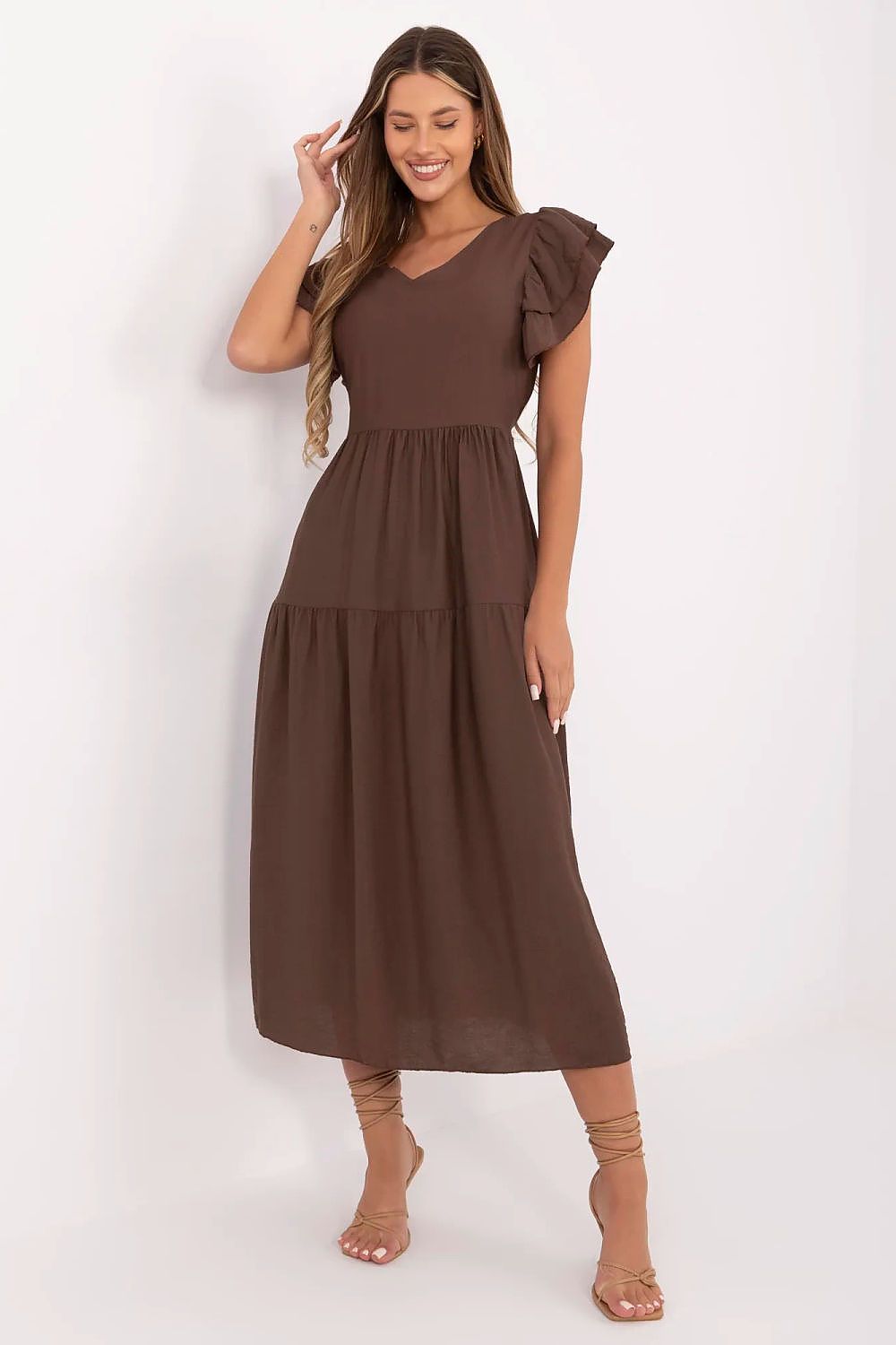  Sukienka Model MI-SK-A2489.21 Brown - Italy Moda 