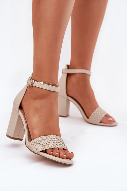  Sandały Model Asdine 23SD35-5945 Beige - Step in style 