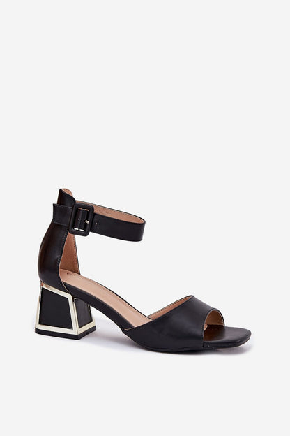  Sandały Model Zennia 25SD35-8750 Black Skóra - Step in style 