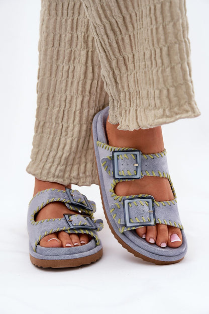  Sandał Klapki Model Visley G474 Blue - Step in style 