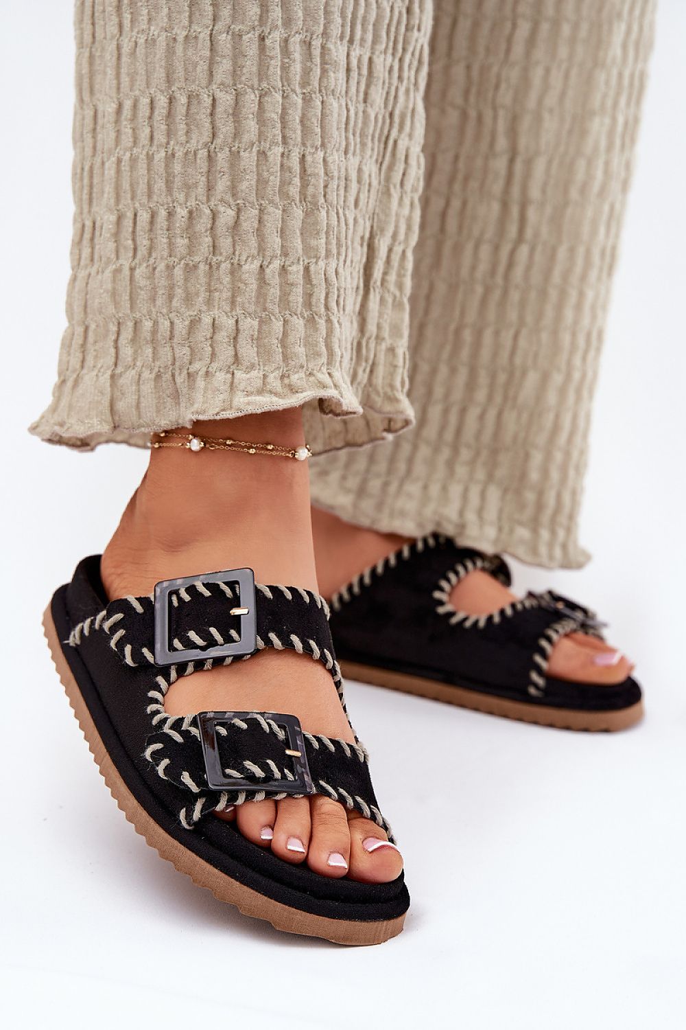  Sandał Klapki Model Visley G474 Black - Step in style 