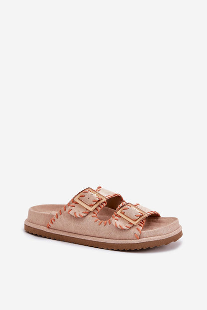  Sandał Klapki Model Visley G474 Beige - Step in style 