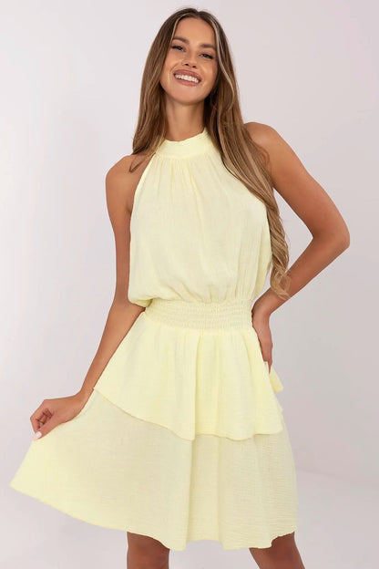  Sukienka Model MI-SK-92166.71P Light Yellow - Italy Moda 