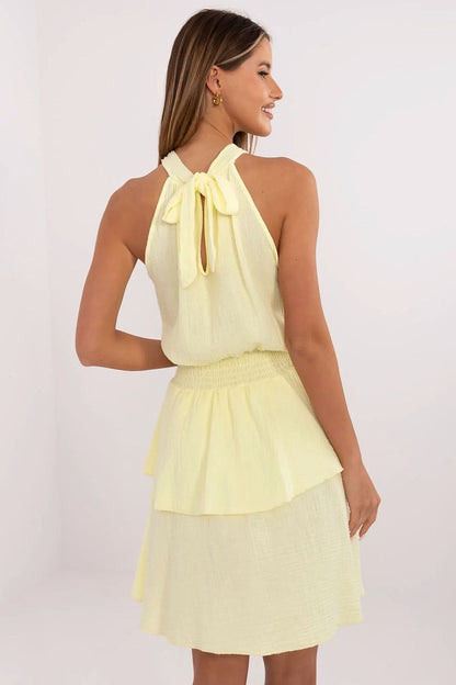  Sukienka Model MI-SK-92166.71P Light Yellow - Italy Moda 