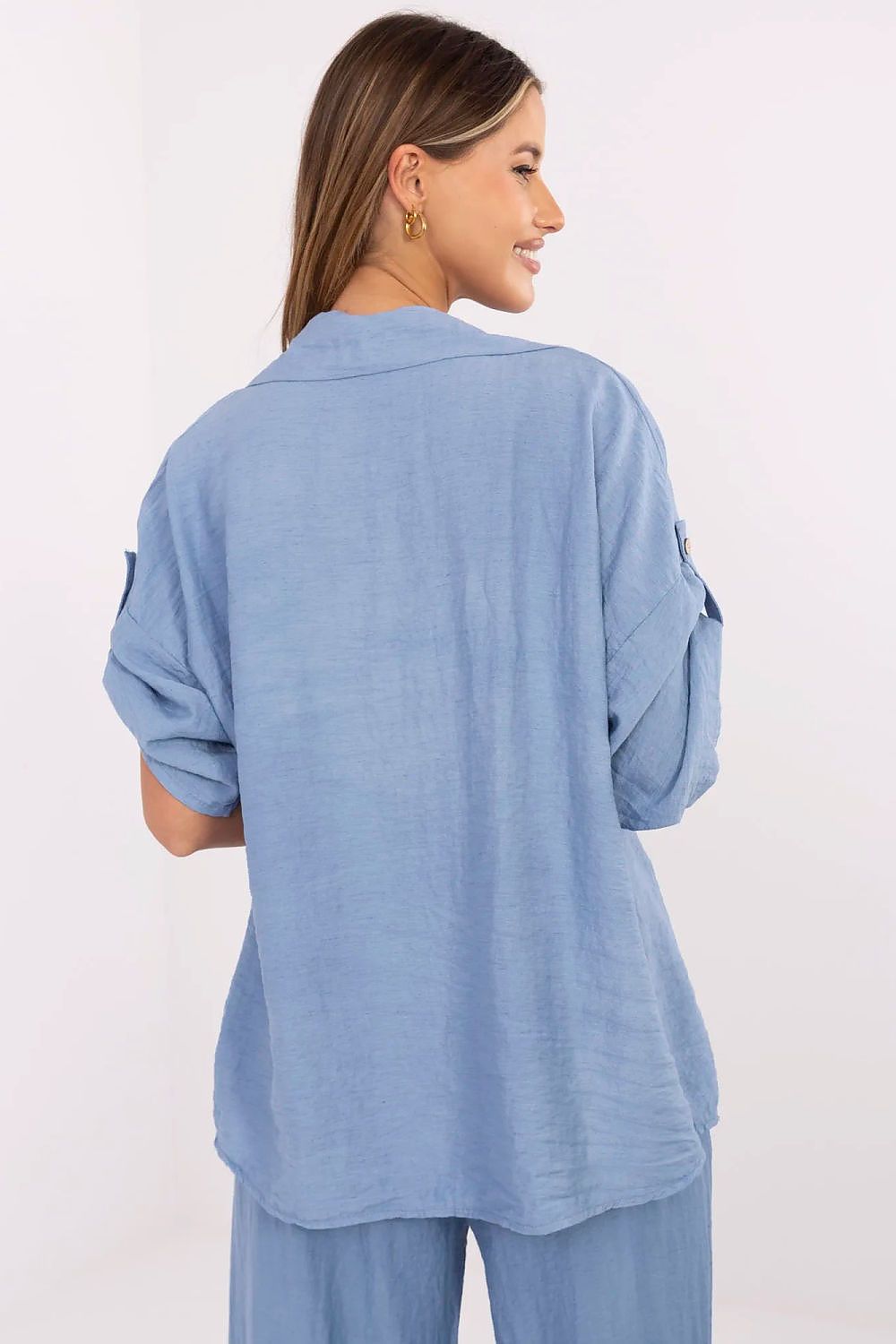   Koszula Damska Model MI-KS-6537.74P Blue - Italy Moda 