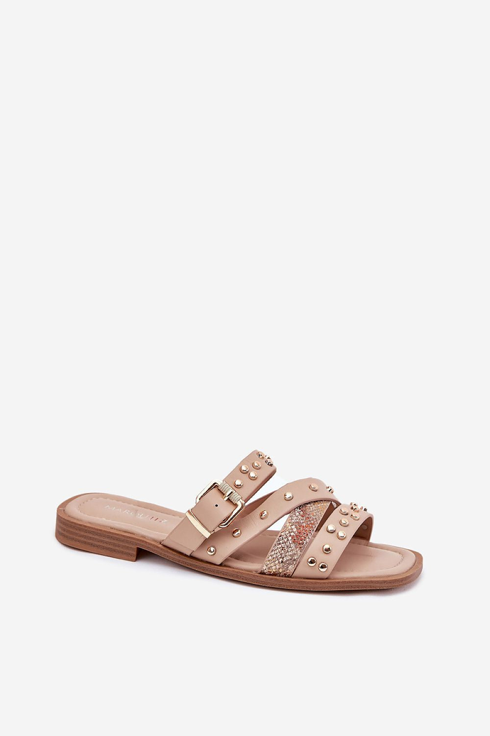  Sandał Klapki Model Manitte 9706 Beige - Step in style 