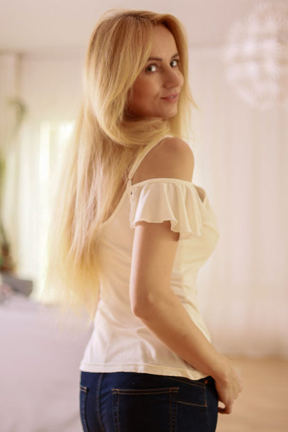   Bluzka Model Vera Ecru  - Mirale 