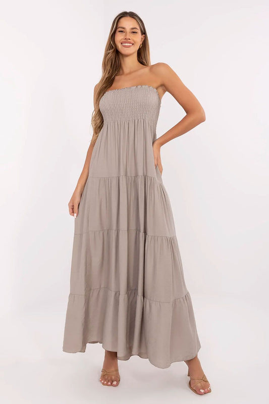  Sukienka Model MI-SK-A2596.97 Dark Beige - Italy Moda 