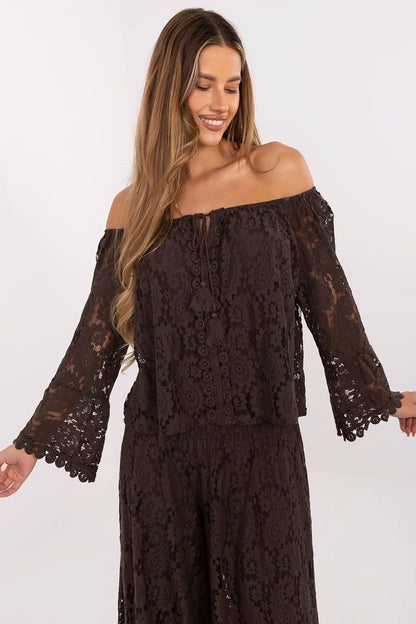   Bluzka Model MI-BZ-88500.79 Dark Brown - Italy Moda 