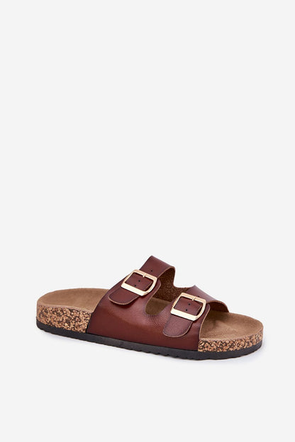  Sandał Klapki Model Iskira 25SD21-8323 Brown - Step in style 