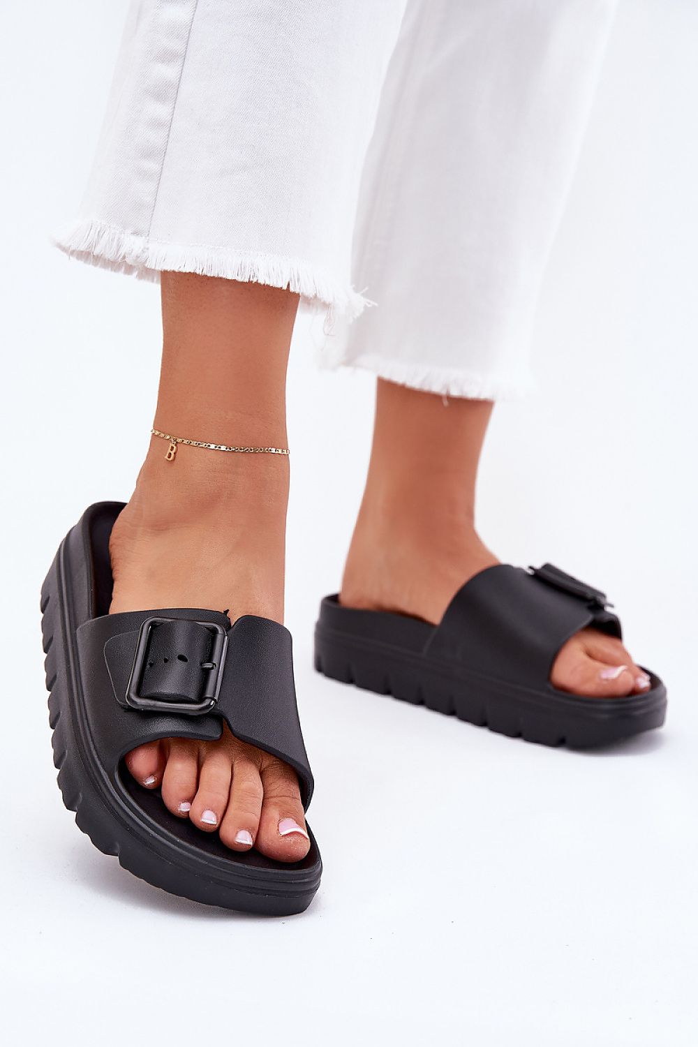  Sandał Klapki Model Viasara 25SD97-8800 Black - Step in style 